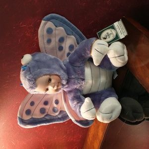 Cuddle Kids 2002 Geppeddo Bethany Butterfly Porcelain Face Doll Plush